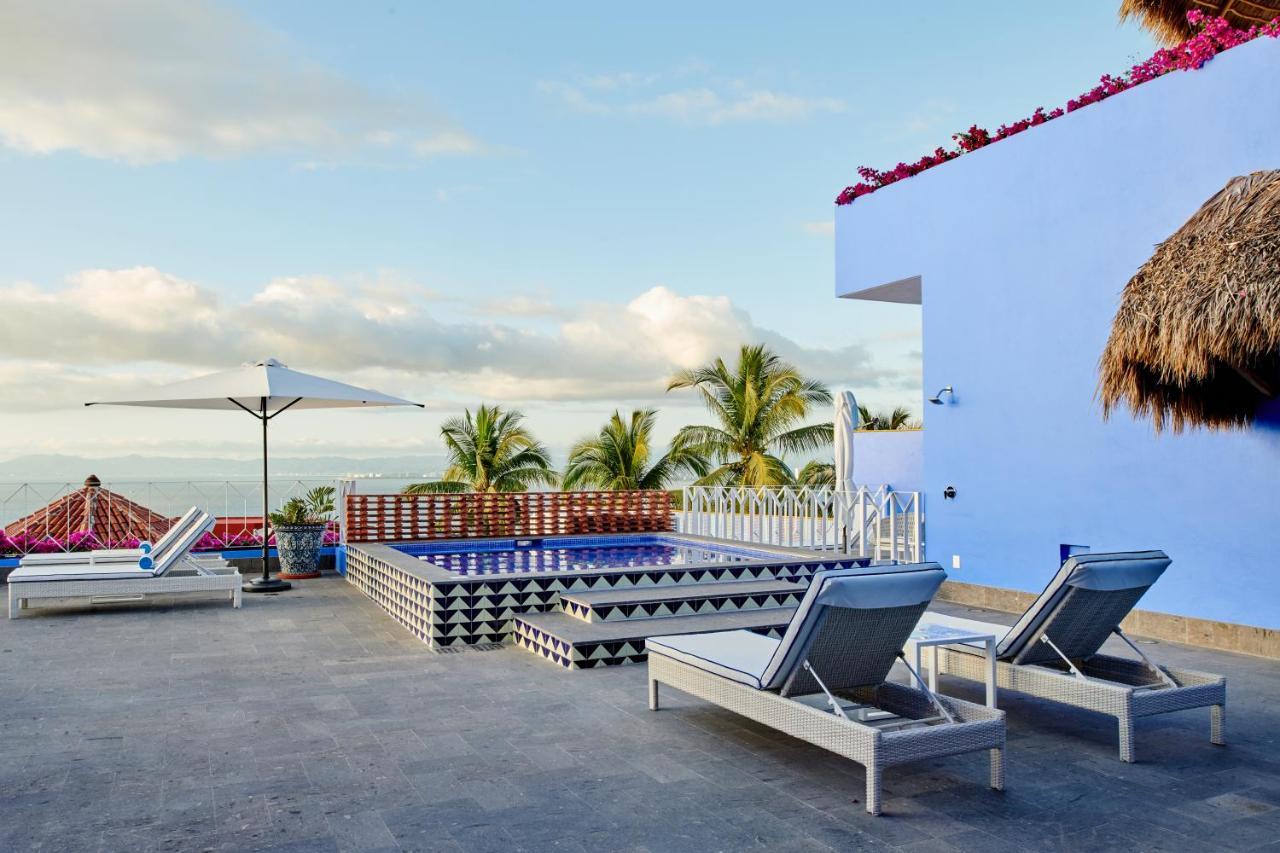 פוארטו ואלארטה Hotel Luxury Patio Azul (Adults Only) מראה חיצוני תמונה Rooftop pool at the Hotel Habita, Tulum, Mexico